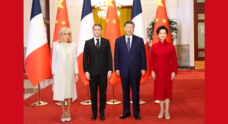 習近平同法國總統馬克龍舉行會談